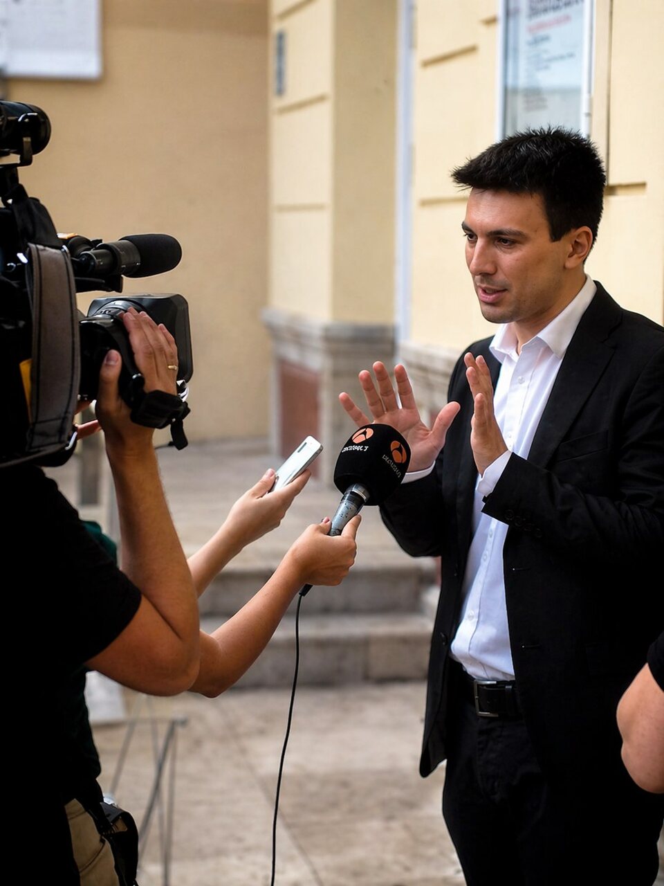 Entrevista durante la acción de predicción del Mundial